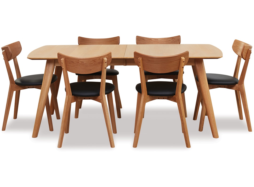 Rho Extension 1500 Dining Table & Pero Chairs x 6 